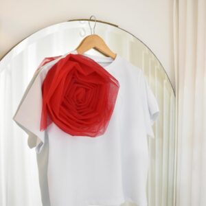 T-shirt "Eva" x prendas básicas - Rojo, Unitalla